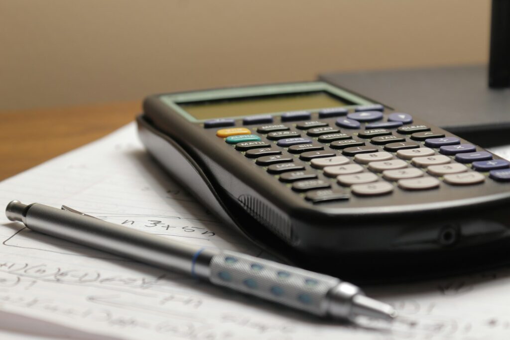 Calculator and notes for working out cost per lead