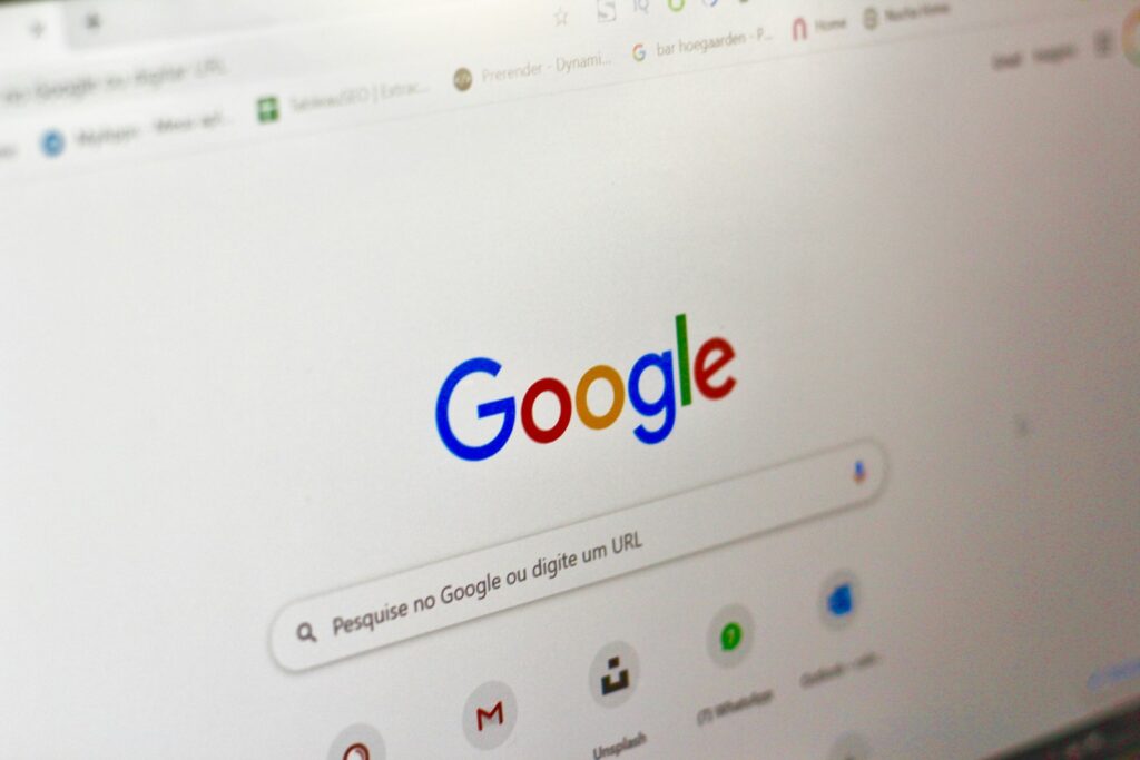 Google search results on a computer screen for a local business