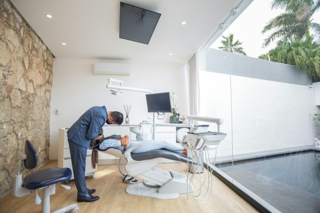 Dental clinic front desk area