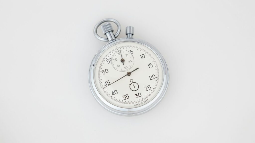 Stopwatch representing speed to lead and fast follow-up
